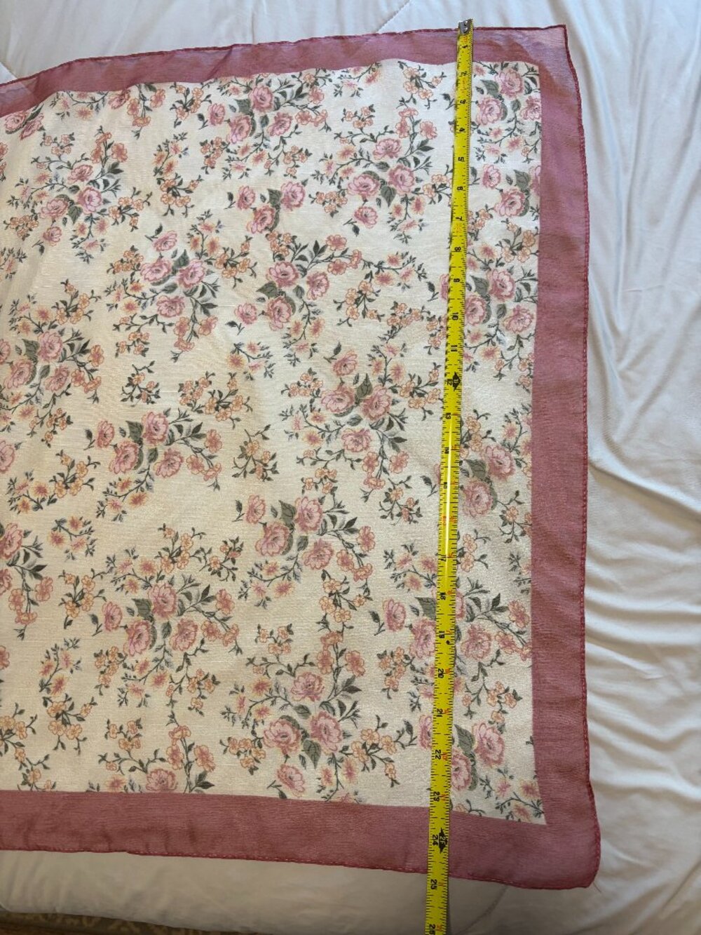 Floral Square Cottage-core Scarf - Picture 3 of 3